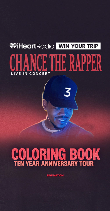 Win a Trip to See Chance the Rapper on His Coloring Book Ten Year Anniversary Tour Sweepstakes giveaway prize