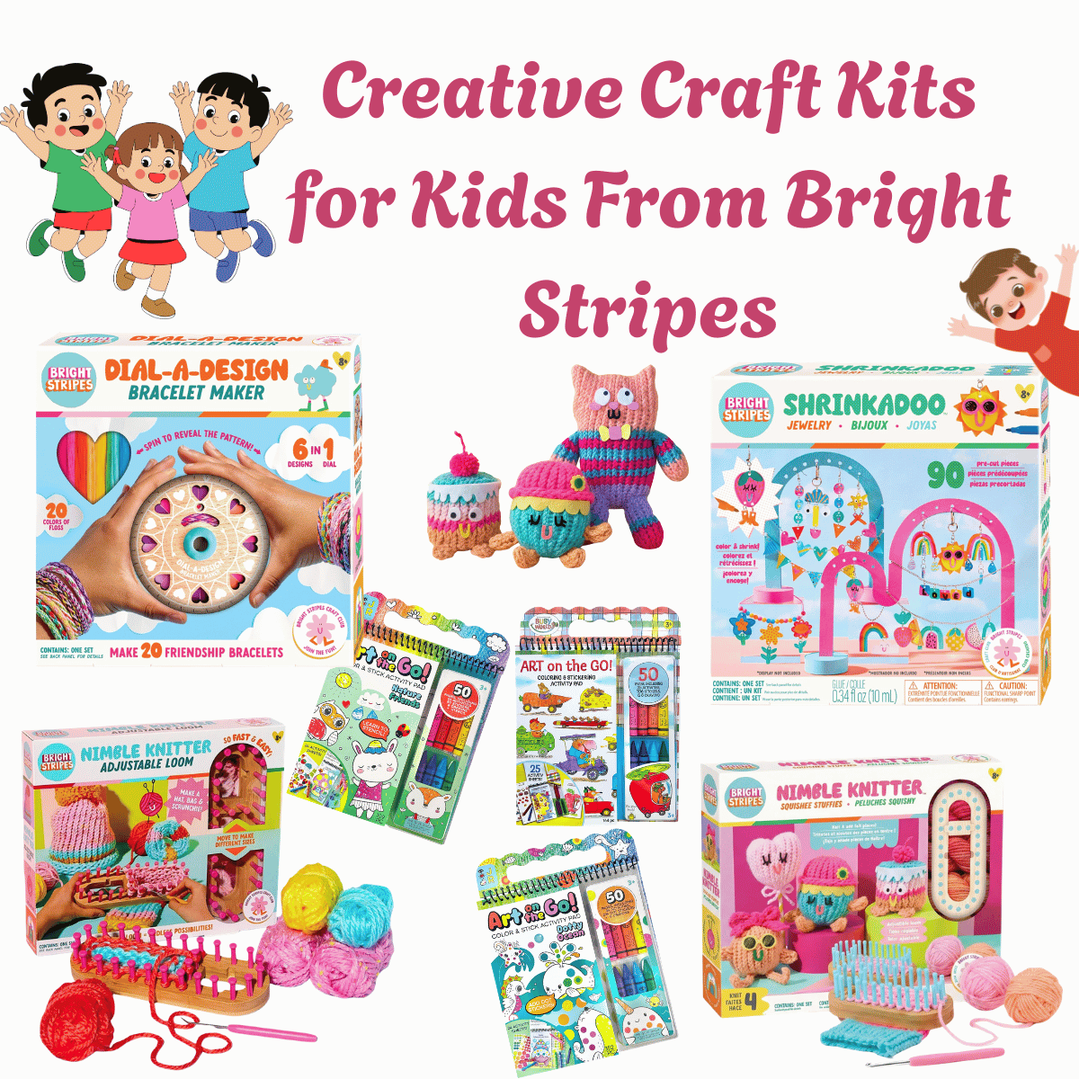 Bright Stripes Nimble Knitter Squishy Stuffies Kit Giveaway