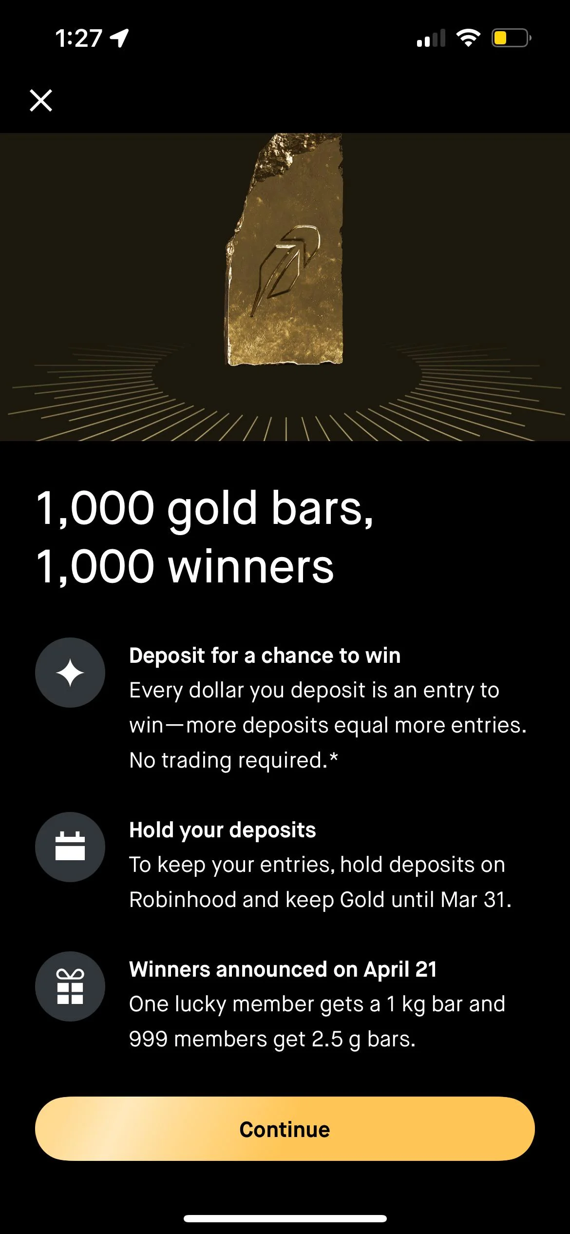 Robinhood Gold Giveaway